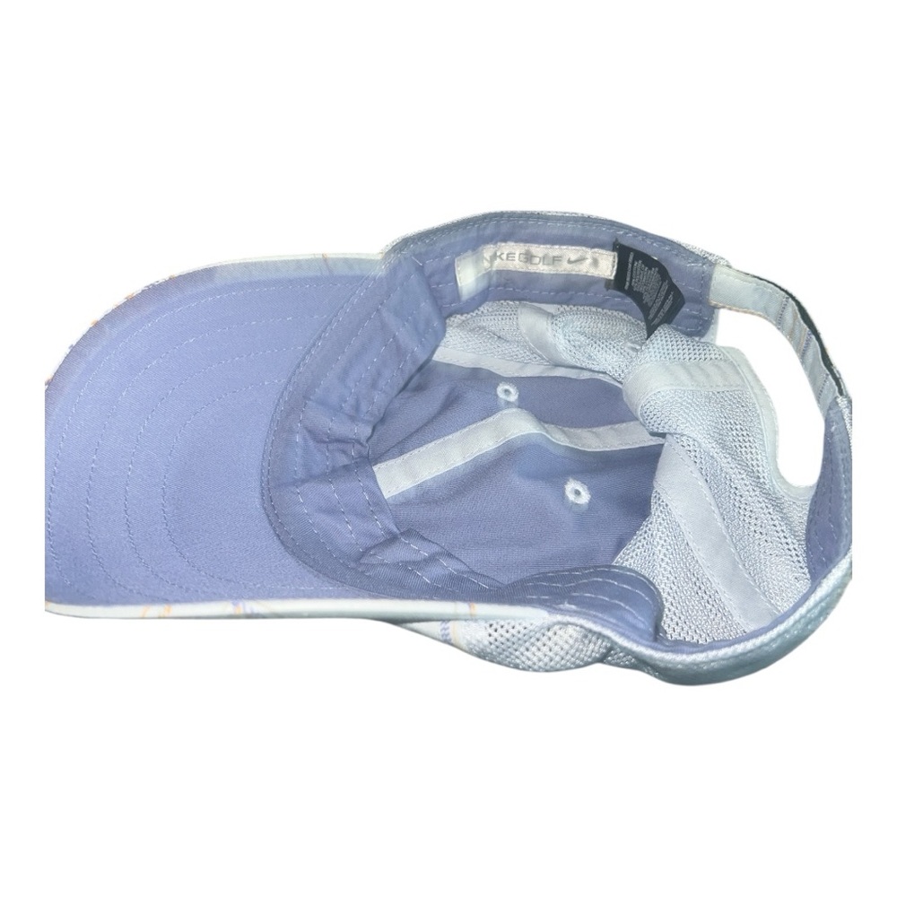 Nike Light Blue/White Ladies Checkered Golf Cap - Picture 6 of 7
